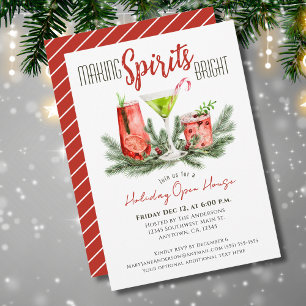 Holiday Open House Festliche Weihnachtscocktails Einladung