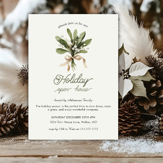 Holiday Open House Mistletoe Christmas Party  Einladung