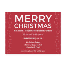 Holiday Open House Weihnachten Roter Party laden