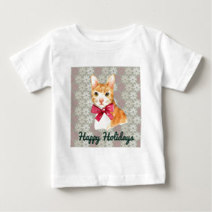 Holiday Orange Tabby Baby T-shirt