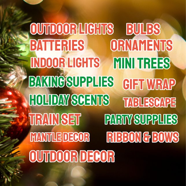 Holiday Organisieren individuell anpassbare Vinyl  Aufkleber (Von Creator hochgeladen)