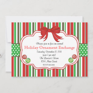 Holiday Ornament Exchange Ingwer Brot Männer Einladung