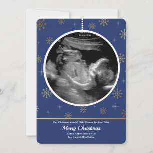 Holiday Ornament Ultrasound Schwangerschaft Ankünd Feiertagskarte