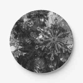 Holiday Ornaments Graustufen Pappteller