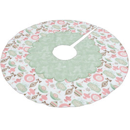 Holiday Ornaments und Evergreens Treeskirt Polyester Weihnachtsbaumdecke