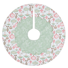 Holiday Ornaments und Evergreens Treeskirt Polyester Weihnachtsbaumdecke