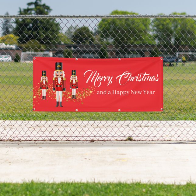Holiday Outdoor Banner Nutcracker (Insitu)