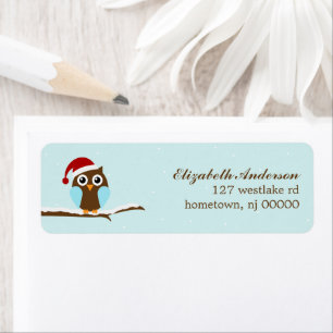Holiday Owl Address Labels