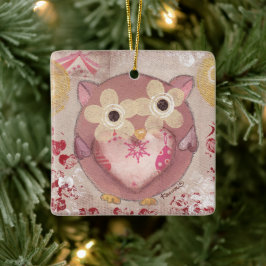Holiday Owl Keramikornament