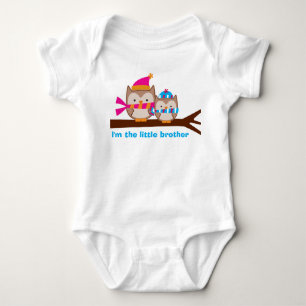 Holiday Owls Little Brother Sibling T-Shirt Baby Strampler