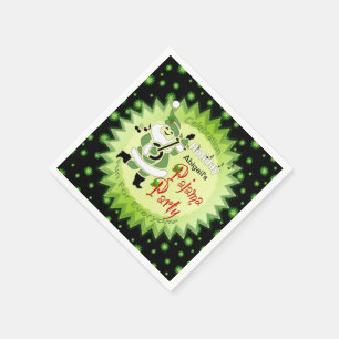 Holiday Pajama Party - Santa Elf und Sterne Serviette