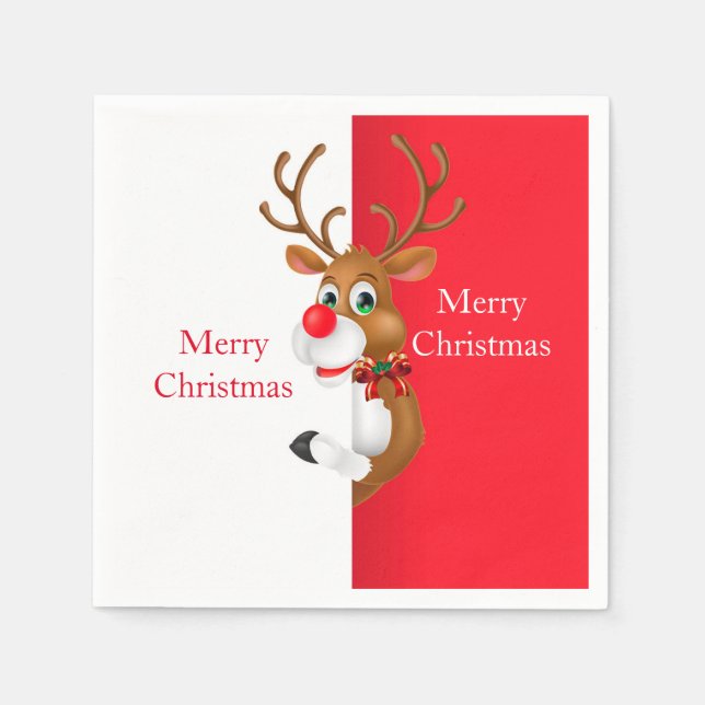 Holiday Paper Napkins Rudolph Serviette (Vorderseite)