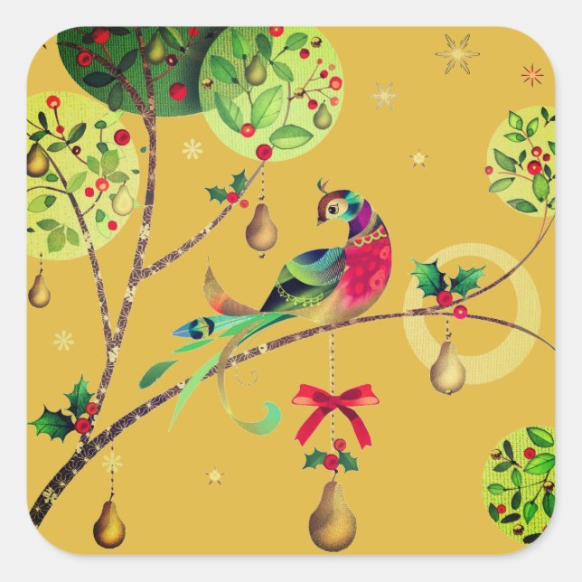 Holiday Partridge Stickers (Vorderseite)
