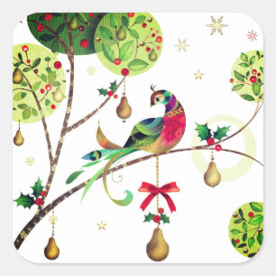 Holiday Partridge Stickers