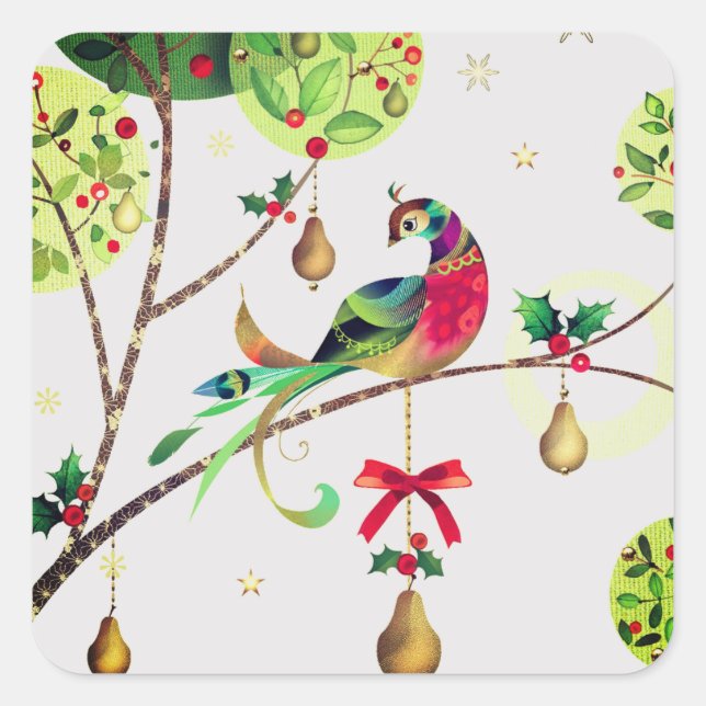 Holiday Partridge Stickers (Vorderseite)