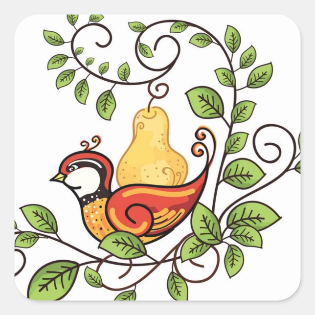 Holiday Partridge Stickers (Vorderseite)