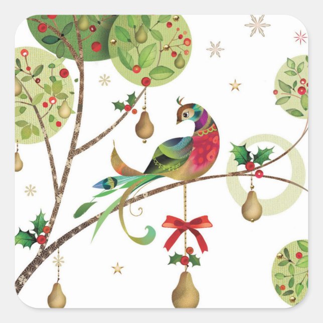 Holiday Partridge Stickers (Vorderseite)