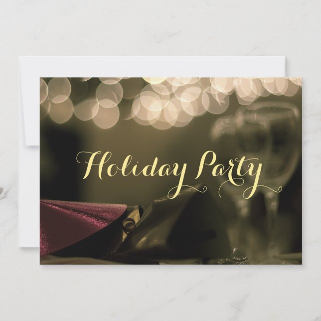 Holiday Party (Corporate) Card von RoseWrites Einladung (Vorderseite)