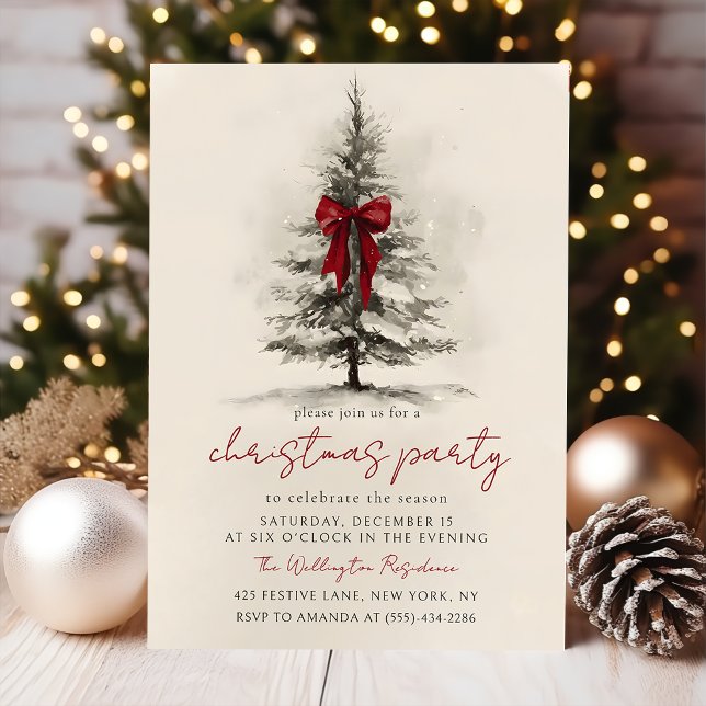 Holiday Party Festive Christmas Wreath Invitation Einladung (Von Creator hochgeladen)