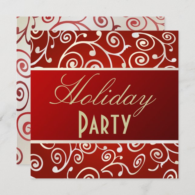HOLIDAY PARTY INVITATION CUPCAKE WIRBEL EINLADUNG (Vorne/Hinten)
