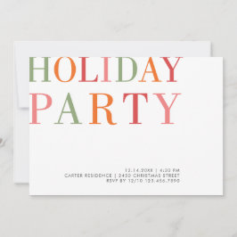 Holiday Party Minimalistisch Moderne Typografie Fa Einladung