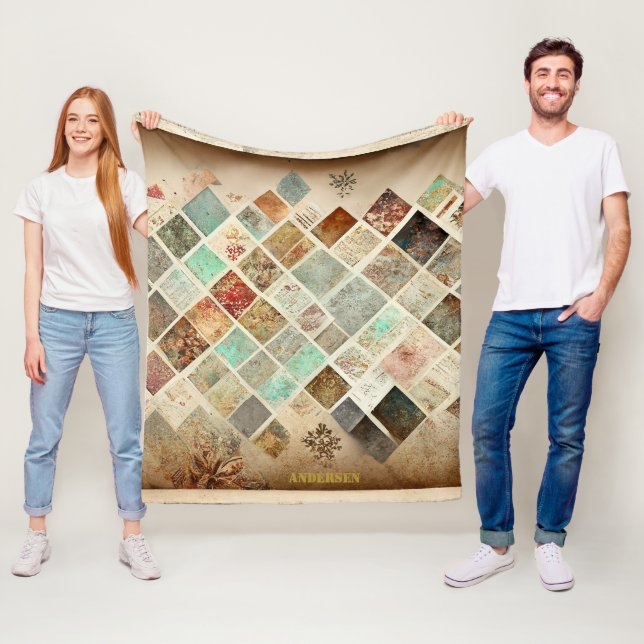 Holiday Pastel Patch Cosy Fleecedecke (Beispiel)