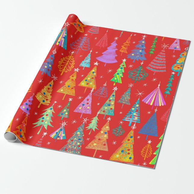 Holiday Pattern, Christmas Dekoration. Forest Geschenkpapier (Ungerollt)