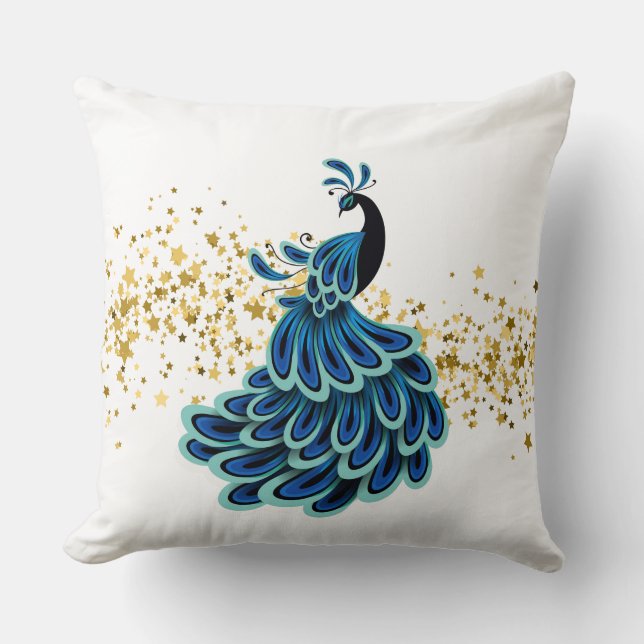 Holiday Peacock Pillow Kissen (Vorderseite)
