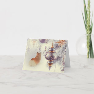 Holiday Pembroke Welsh Corgi im Schnee Feiertagskarte