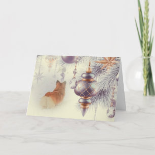 Holiday Pembroke Welsh Corgi im Schnee Feiertagskarte