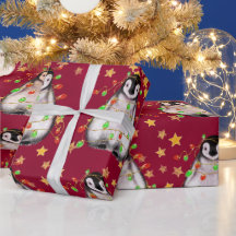 Holiday Penguin - leuchtend rot und grün leuchten 