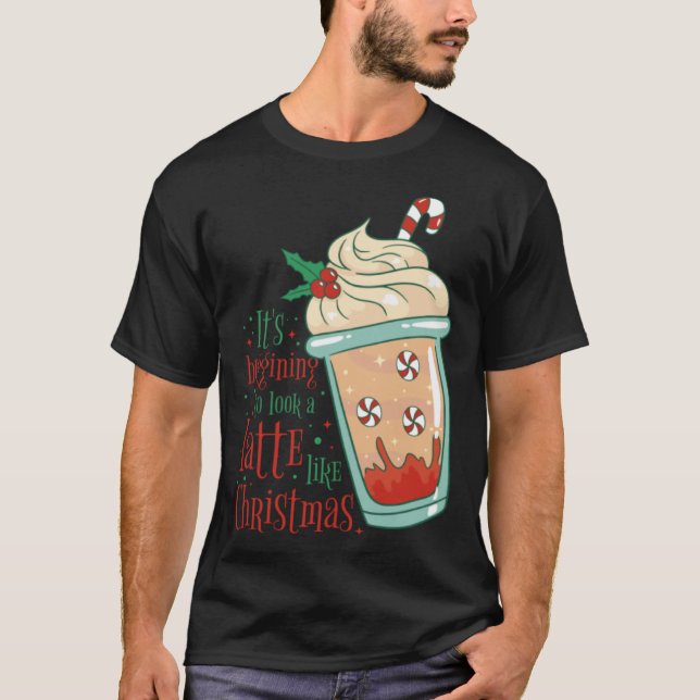Holiday Peppermint Candy Cane Coffee Graphic Tees (Vorderseite)