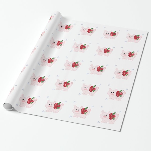Holiday Piglet Geschenkpapier (Ungerollt)