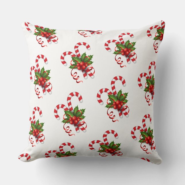 Holiday Pillow-Candy Canes Kissen (Vorderseite)