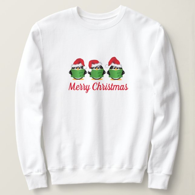Holiday Pinguin Carolers, Sweatshirt (Design vorne)