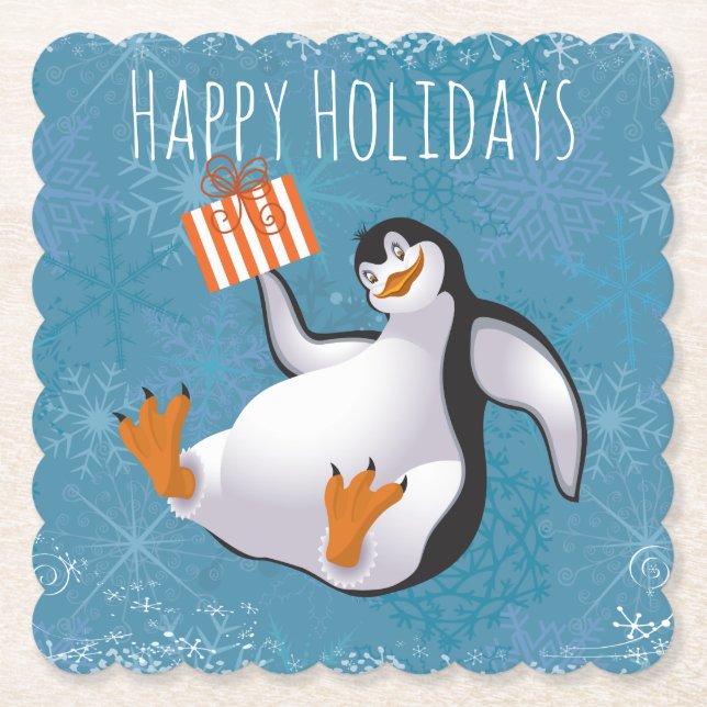 Holiday Pinguin Paper Untersetzer (Vorderseite)