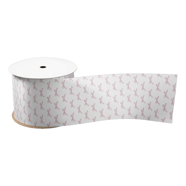 Holiday Pink Bow Coquette Satinband (Spule)