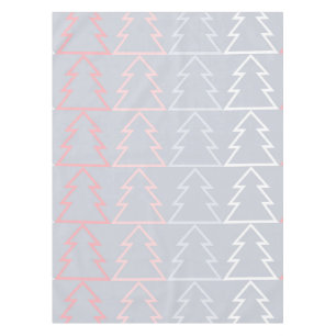 Holiday Pink Gray Weihnachtsbaumen Moderne Tischdecke