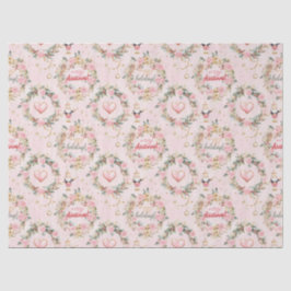 Holiday Pink Merry Nutcracker Beaux Custom Message Seidenpapier