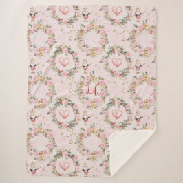 Holiday Pink Merry Nutcracker Beaux Custom Minky Sherpadecke