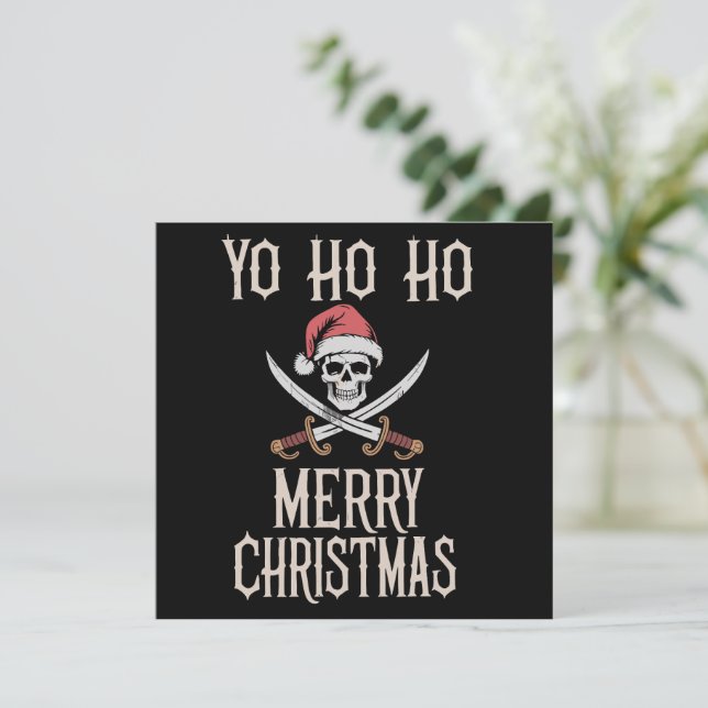 Holiday Pirate Yo Ho Ho Weihnachten Weihnachtsboot (Stehend Vorderseite)