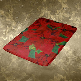 Holiday Poinsettia Blume Bath Mat Badematte