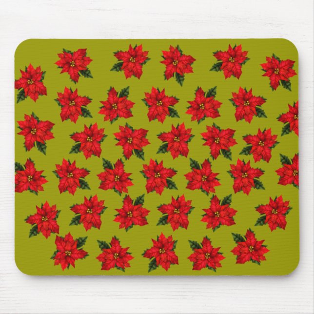 Holiday Poinsettias Mousepad (Vorne)
