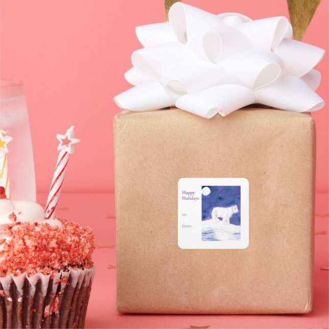 Holiday Polar Bear Aufkleber (Party)