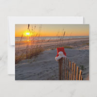 Holiday post card of beach szene Amelia Island