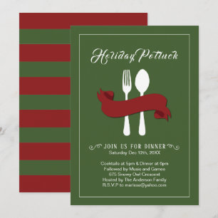 Holiday Potluck Dinner Invitation Einladung