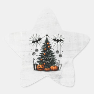 Holiday Pumpkin Tree Stern-Aufkleber
