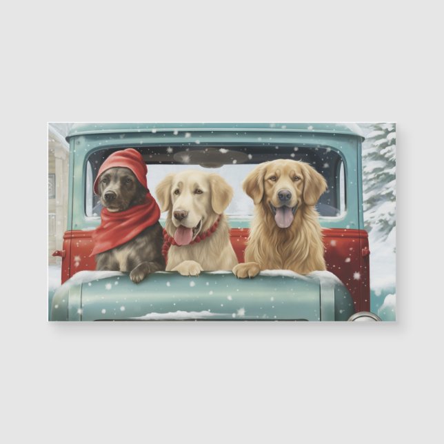 Holiday Pups Magnetkarte (Vorderseite)
