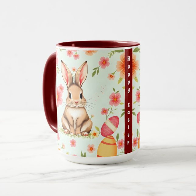 Holiday Rabbit Oster Moderne Sammlung Tasse (Vorderseite Links)