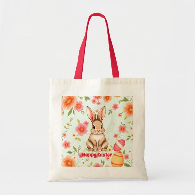 Holiday Rabbit Oster Moderne Sammlung Tragetasche (Vorne)